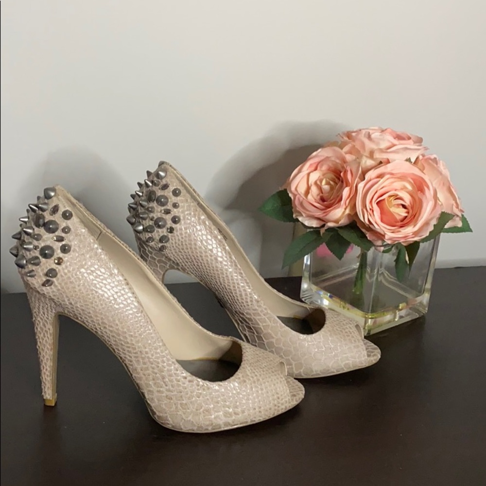 Bedazzled Snack embossed Vera Wang Heels!